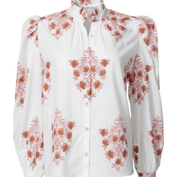ALIX OF BOHEMIA ANNABEL PINK DAHLIA BLOUSE - Picture 1 of 4